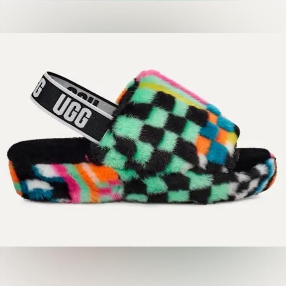 UGG Multicolor Fluff Yeah Slide/ slippers